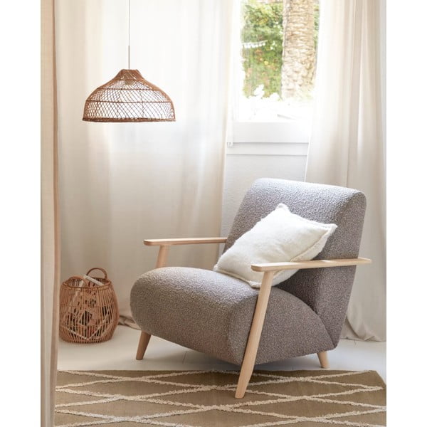 Dabīga toņa rotangpalmas abažūrs ø 42,5 cm Dyara – Kave Home-image-1