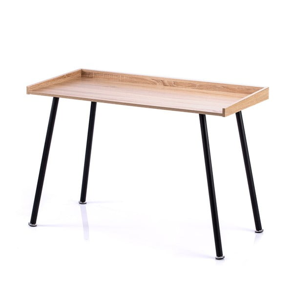Darba galds ar ozolkoka imitācijas galda virsmu 52x115 cm Missa – Homede