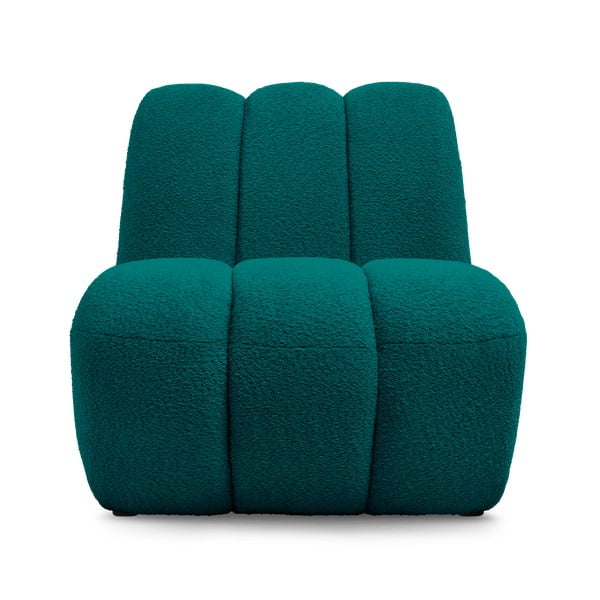 Tirkīzzils atpūtas krēsls no buklē auduma Janissaire – Bobochic Paris-image-3