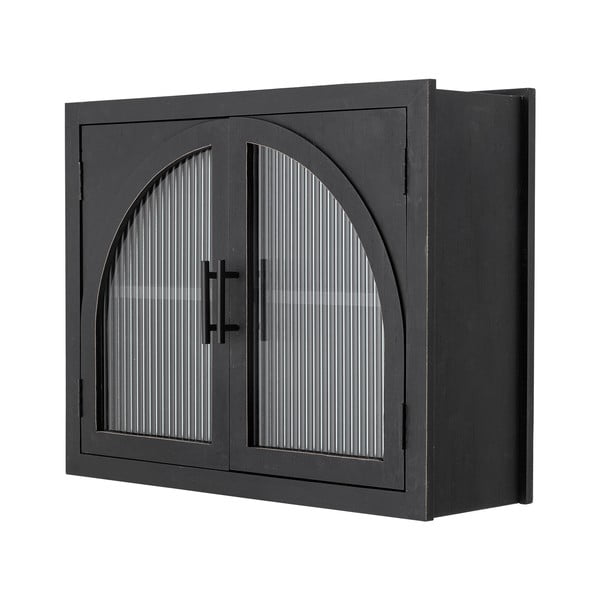 Melna egles masīvkoka piekarināma vitrīna 62x49x23 cm Lario – Bloomingville-image-2