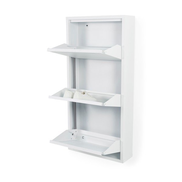 Balts metāla atverams apavu plaukts 50x103x15 cm Billy – Spinder Design-image-2