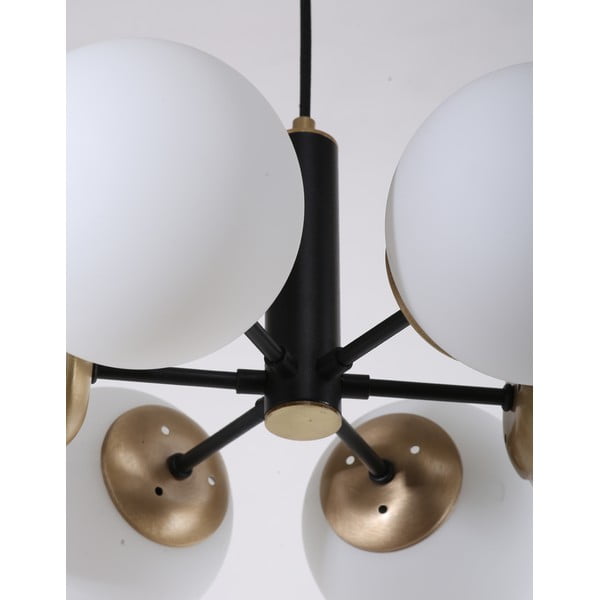 Melna piekaramā lampa ar stikla abažūru ø 56 cm Daisy – Squid Lighting-image-2