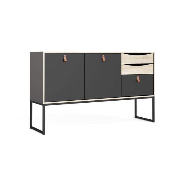 Melna kumode Tvilum Stubbe, 147 x 87 cm-image-3