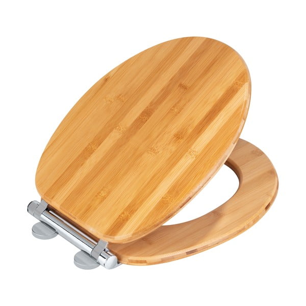 Koka tualetes poda sēdeklis ar vieglas aizvēršanas funkciju Wenko Bambusa, 35 x 41 cm-image-2