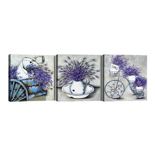 3 gleznu komplekts Tablo Center Lavender