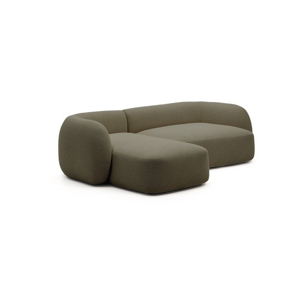 Tumši zaļš stūra dīvāns no šenila auduma (ar kreiso stūri/ar zvilni) Martina – Kave Home-image-4