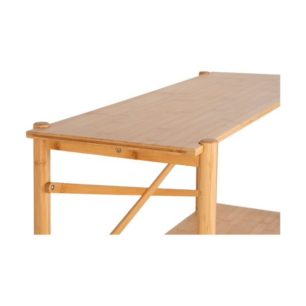 Dabīga toņa bambusa konsoles galds 32x83 cm Manaus – House Nordic-image-4