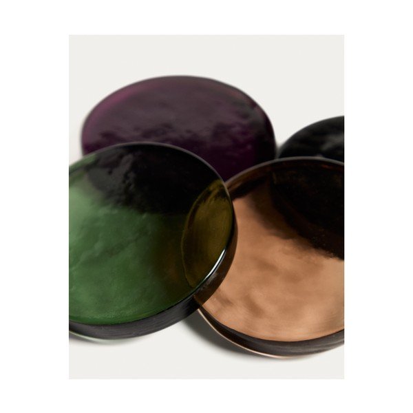 Tumši brūns stikla paliktnis Obila – Kave Home-image-2