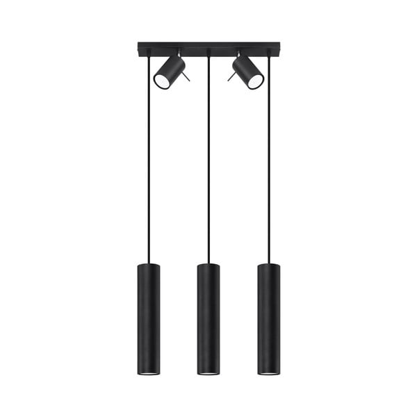 Melna piekaramā lampa ar metāla abažūru 45x5 cm Etna – Nice Lamps
