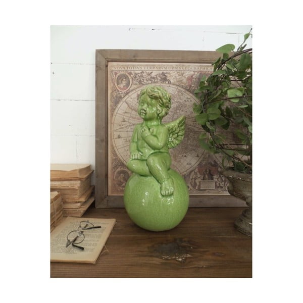 Zaļa keramikas statuete Orchid Milano, augstums 39 cm