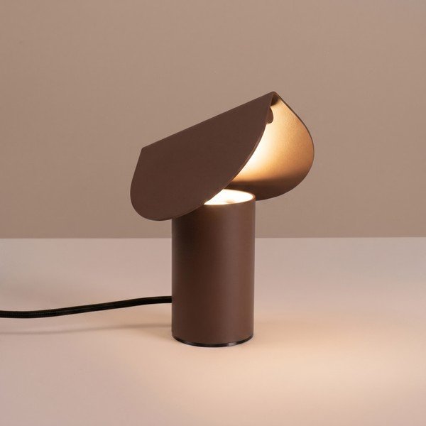 Brūna alumīnija LED galda lampa (augstums 15 cm) BISCUIT – Thoro-image-2