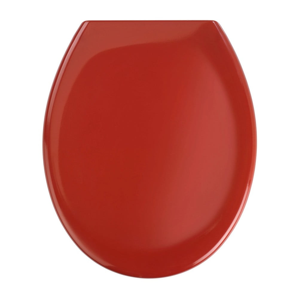 Sarkans tualetes poda sēdeklis ar vieglu aizvēršanu Wenko Premium Ottana, 44,5 x 37,5 cm
