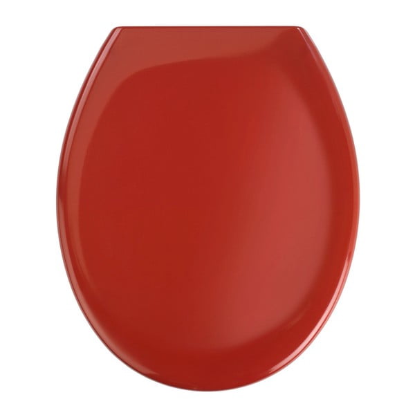 Sarkans tualetes poda sēdeklis ar vieglu aizvēršanu Wenko Premium Ottana, 44,5 x 37,5 cm