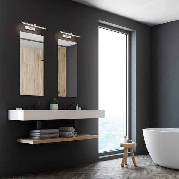 Sudraba krāsas LED sienas lampa Baabe – Fischer & Honsel-image-2