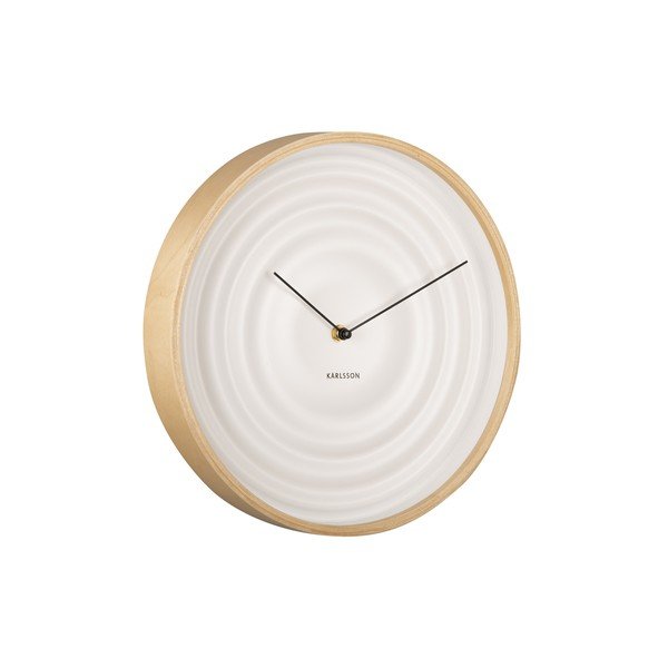Balts sienas pulkstenis Karlsson Ribble, ø 31 cm-image-2