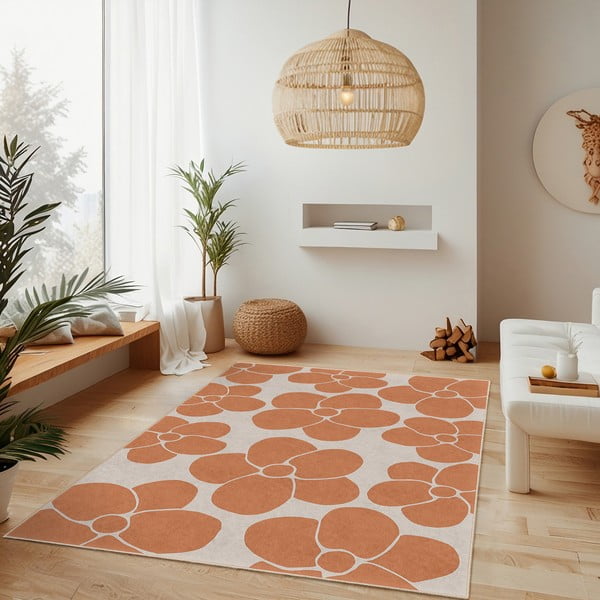 Oranžs mazgājams paklājs 60x100 cm Orange Meadow – Mila Home-image-2