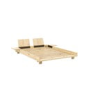 Dabīga toņa priedes masīvkoka divvietīga gulta ar redelēm 180x200 cm Social Bed – Karup Design