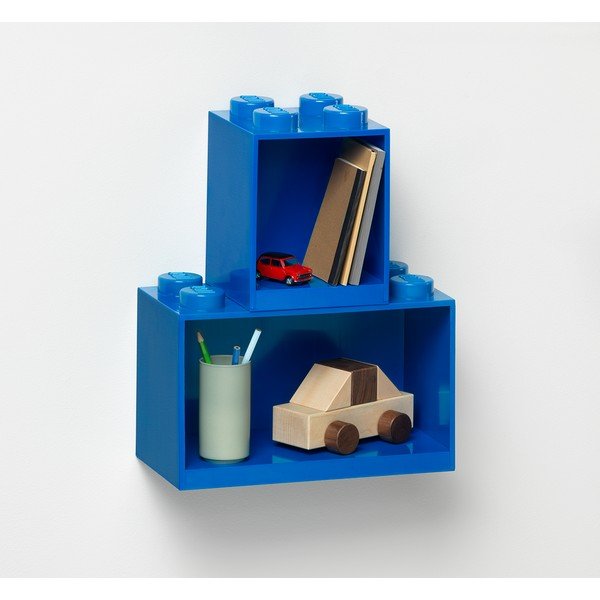 2 bērnu zilo sienas plauktu komplekts Brick - LEGO®-image-1
