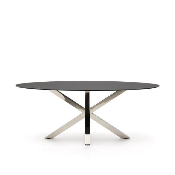 Ēdamgalds ar stikla galda virsmu 100x200 cm Argo – Kave Home-image-2