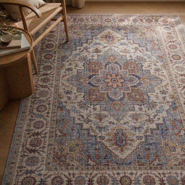 Sarkani zils paklājs Nouristan Anthea, 160 x 230 cm-image-1