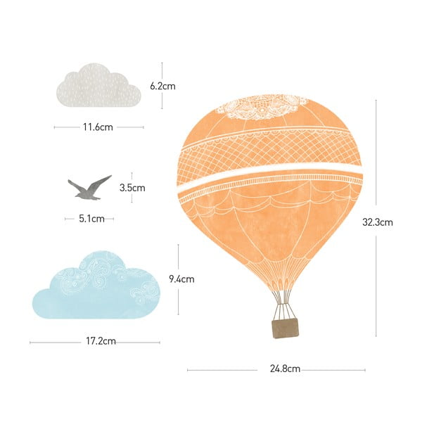 Sienas uzlīmju komplekts Ambiance Montgolfier-image-2