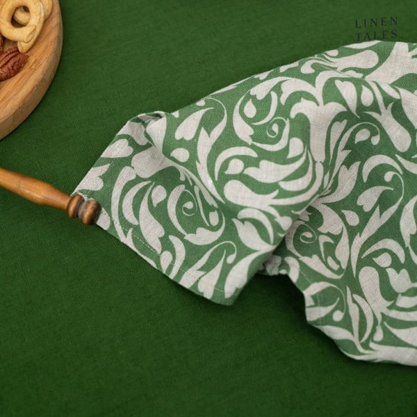 Lina salvete 40x40 cm Evergreen Damask – Linen Tales-image-4