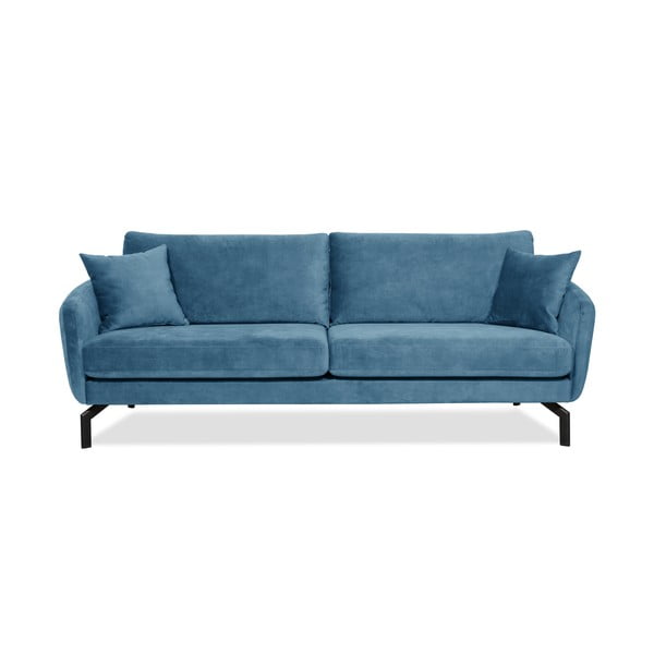 Zils samta dīvāns Scandic Magic, platums 230 cm