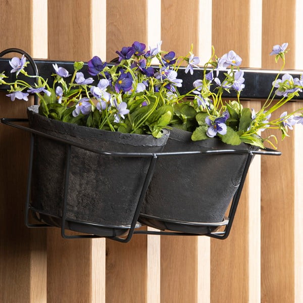 Metāla puķu podu turētājs Duo – Esschert Design-image-2