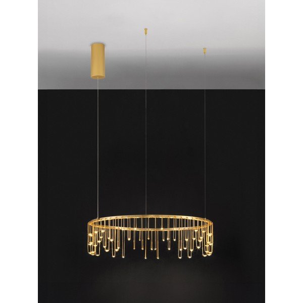 Zelta krāsas alumīnija LED piekaramā lampa ar regulējamu spilgtumu ø 65 cm Stellar – Nova Luce-image-4
