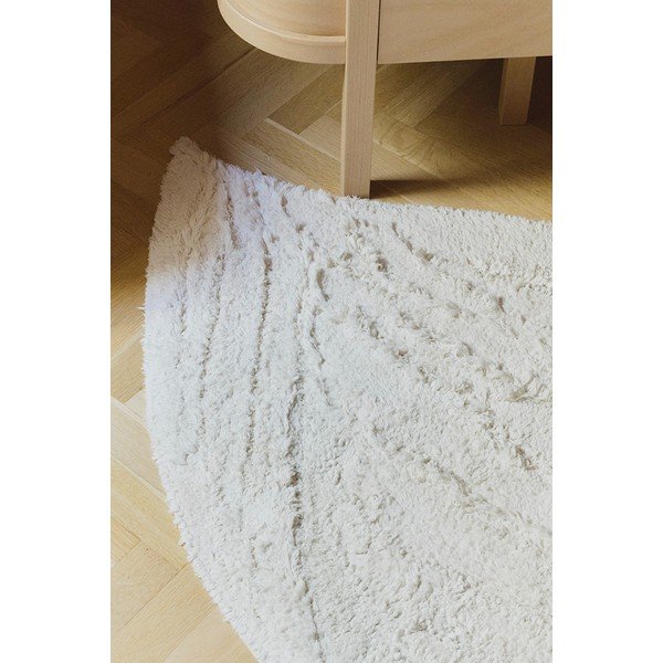 Krēmkrāsas mazgājams/ar rokām darināts kokvilnas bērnu paklājs 100x120 cm Swan – Lorena Canals-image-2