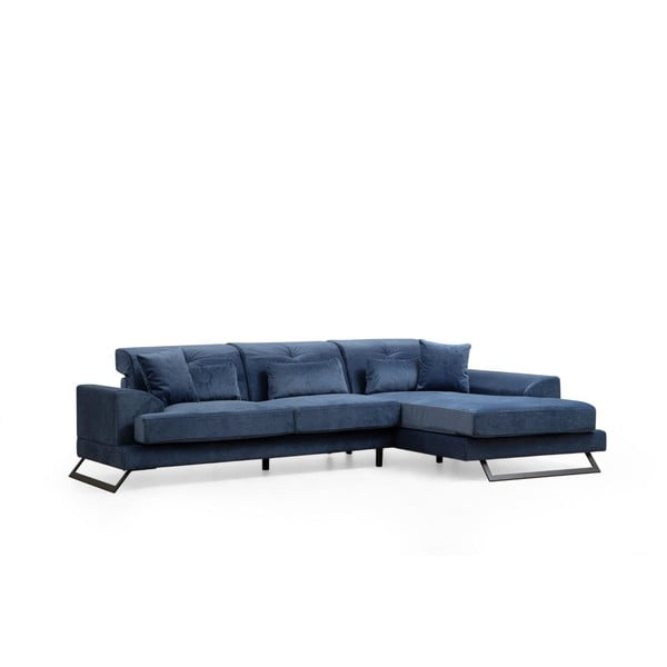 Zils stūra dīvāns (ar labo stūri) Frido – Balcab Home