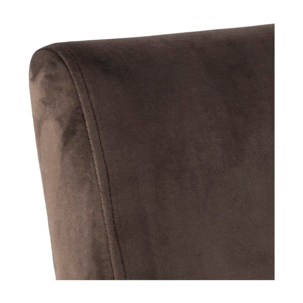 Tumši brūns samta krēsls Actona Cloe-image-2