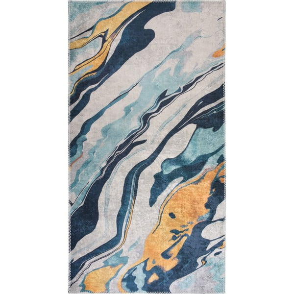 Dzeltens/zils mazgājams celiņa paklājs 80x200 cm Colors of Joy – Vitaus