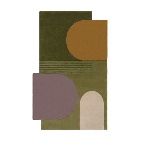 Zaļš vilnas paklājs 240x150 cm Lozenge – Flair Rugs