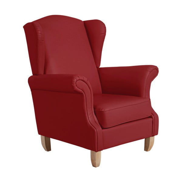 Max Winzer Verita ādas krēsls ar sarkanām ausīm