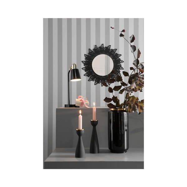 Sienas spogulis ar melnu rāmi PT LIVING Peacock Feathers, ø 60 cm-image-1