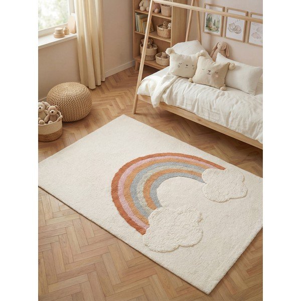 Krēmkrāsas mazgājams/ar rokām darināts kokvilnas bērnu paklājs 140x200 cm Snuggle Petite – Hanse Home-image-1