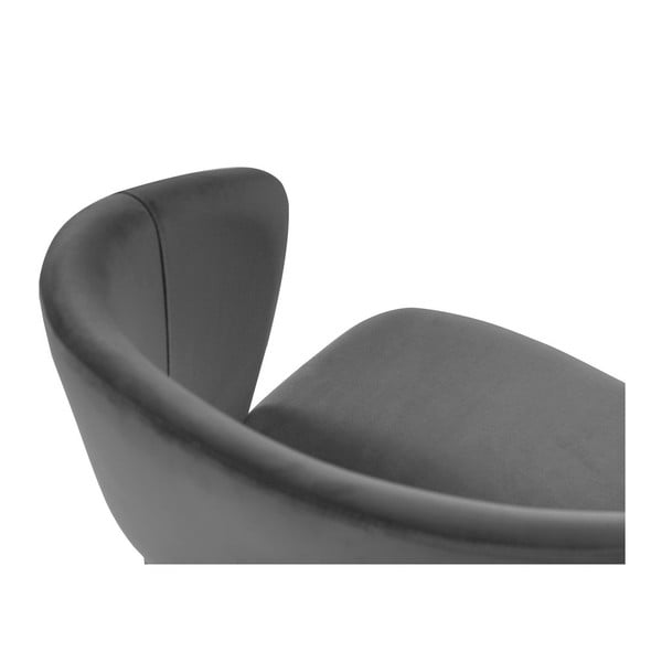 Tumši pelēks polsterēts ēdamistabas krēsls ar roku balstiem Elpis – Windsor & Co Sofas-image-3