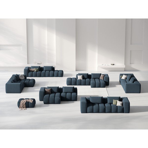 Tumši zils stūra dīvāns (ar kreiso stūri/ar zvilni) Verona – Cosmopolitan Design-image-1