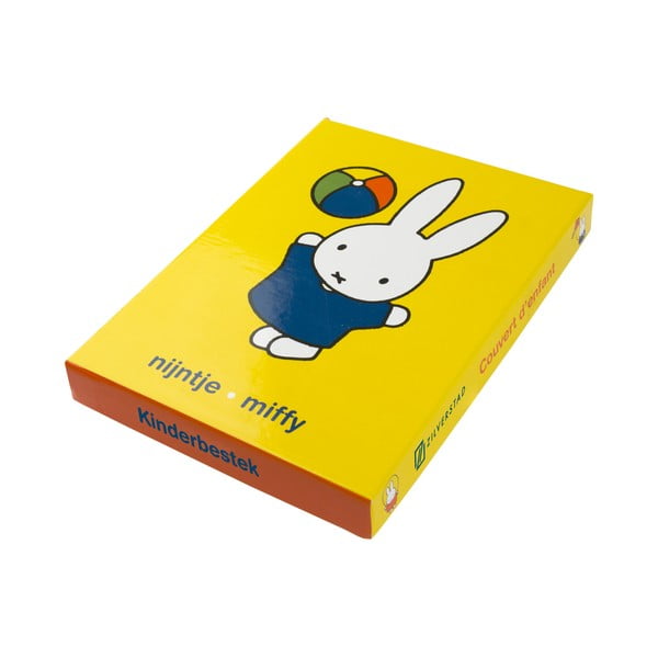 Sudraba krāsas nerūsējošā tērauda bērnu galda piederumi (4 gab.) Miffy – Zilverstad-image-3