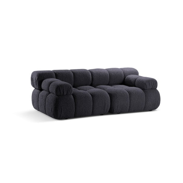 Antracīta pelēks modulārais dīvāns no buklē auduma 188 cm Bellis – Micadoni Home-image-4