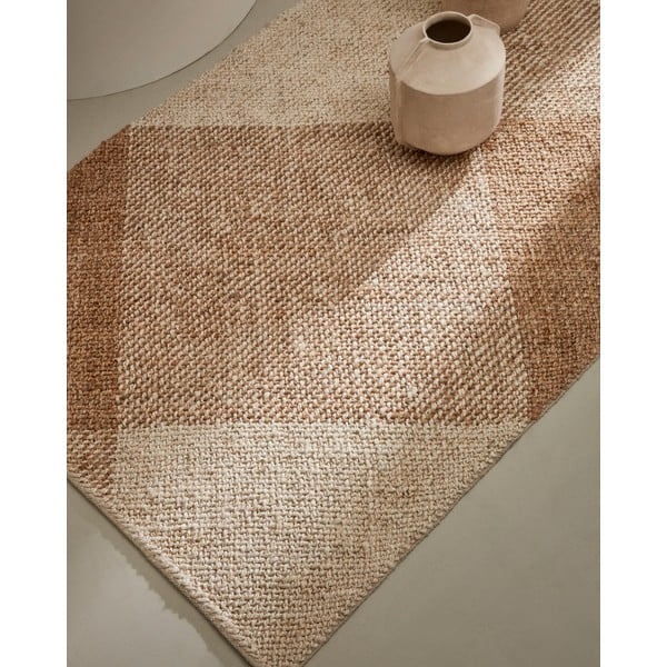 Bēšs/krēmkrāsas džutas paklājs 160x230 cm Maelan – Kave Home-image-2