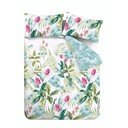 Zaļa/zila divguļamā gultas veļa 200x200 cm Aruba Tropical Floral – Catherine Lansfield