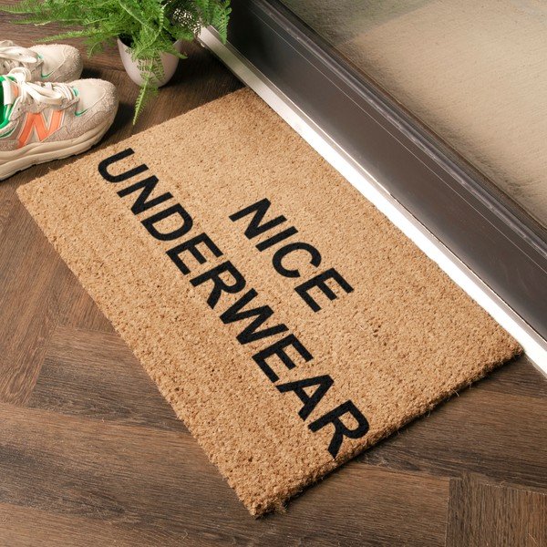 Kokosšķiedras kājslauķis 40x60 cm Nice Underwear – Artsy Doormats-image-1