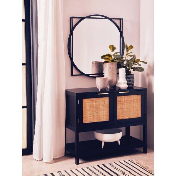 Melna kumode 85x73x38 cm Sherman – Premier Housewares-image-1