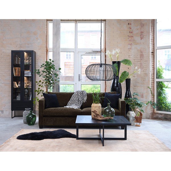 Melns ozolkoka kafijas galdiņš Canett Elliot, 100 x 100 cm-image-4