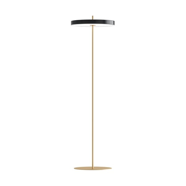 Melna LED stāvlampa ar regulējamu spilgtumu no metāla (augstums 151 cm) Asteria Floor – UMAGE