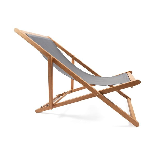 Pelēks saliekams dārza atpūtas krēsls no akācijas koka Bonami Essentials Deck-image-2