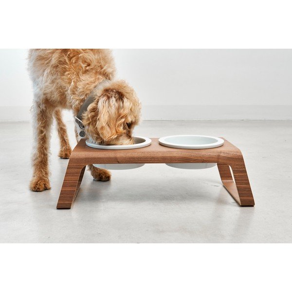 Bļodiņu komplekts ar pamatni suņiem Desco Walnut M – MiaCara-image-1