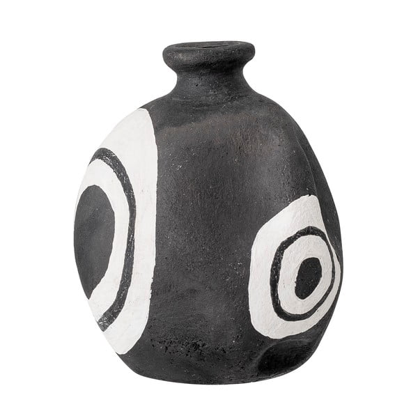 Melna dekoratīvā vāze Bloomingville Mika, augstums 14 cm-image-2